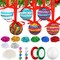 20 Sets Christmas Crafts Sequin Ornaments Kit Includes Foam Balls Sequins Christmas Crafts Christmas Tree Ornaments DIY Crafting for Christmas Holiday Party (Classic)